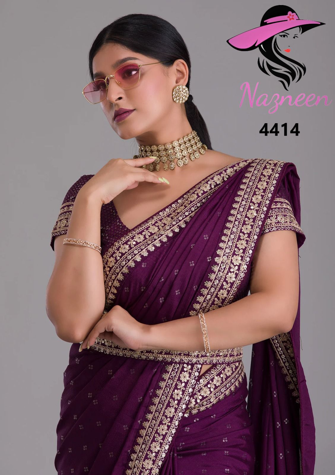 Alisha Nazneen 4414 Heavy Party Wear Sarees Catalog